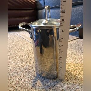 Stainless steel tall saucepan for asparagus/ spaghett- 3.5qt with inner drainer